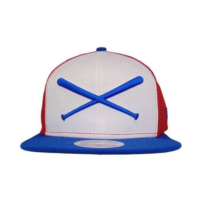 Justfitteds 【 Crossed Bats New Era 9Fifty Trucker Cap Rwb Unisex 】 トラッカー キャップ 帽子 ユニセックス|スニケス