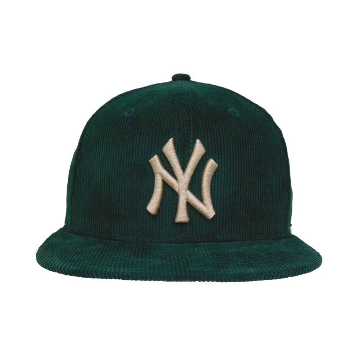 ニューエラ New Era 【 New York Yankees Custom 59Fifty Cap Dk Green Corduroy Unisex 】 ヤンキース キャップ 帽子 green 緑・グリーン コーデュロイ ユニセックス｜スニケス