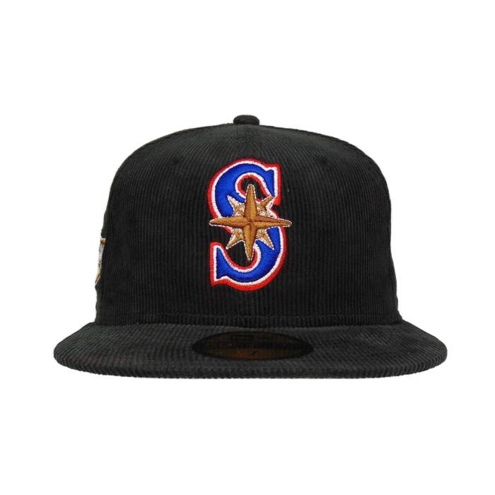 ニューエラ New Era 【 Seattle Mariners Custom Cap Black Corduroy Asg 2001 Unisex 】 シアトル マリナーズ キャップ 帽子 黒色 ブラック コーデュロイ ユニセックス｜スニケス