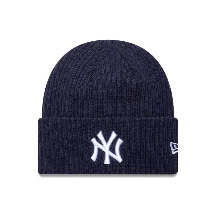 ニューエラ New Era 【 New York Yankees Mlb Wide Cuff Knit Beanie Navy Unisex 】 ヤンキース ニット キャップ 帽子 紺色 ネイビー ユニセックス