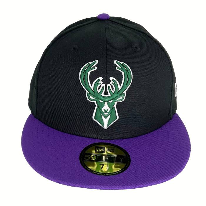 ニューエラ New Era 【 Milwaukee Bucks Custom Cap Black Purple Unisex 】 ミルウォーキー バックス キャップ 帽子 黒色 ブラック Purple 紫・パープル ユニセックス|スニケス