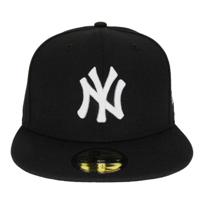 ニューエラ New Era 【 New York Yankees 59Fifty Cap Black White Unisex 】 ヤンキース キャップ 帽子 黒色 ブラック 白色 ホワイト ユニセックス｜スニケス