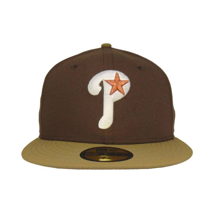 ニューエラ New Era 【 Philadelphia Phillies Custom 59Fifty Cap Walnut Unisex 】 フィラデルフィア フィリーズ キャップ 帽子 ユニセックス｜スニケス