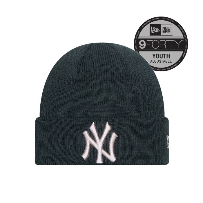 ニュー内鰓 New Era 【 Kids New York Yankees  Beanie Dark Green Unisex 】 ヤンキース 旗がしら 鳥打ち帽 green 緑・緑であること ユニ一発やる