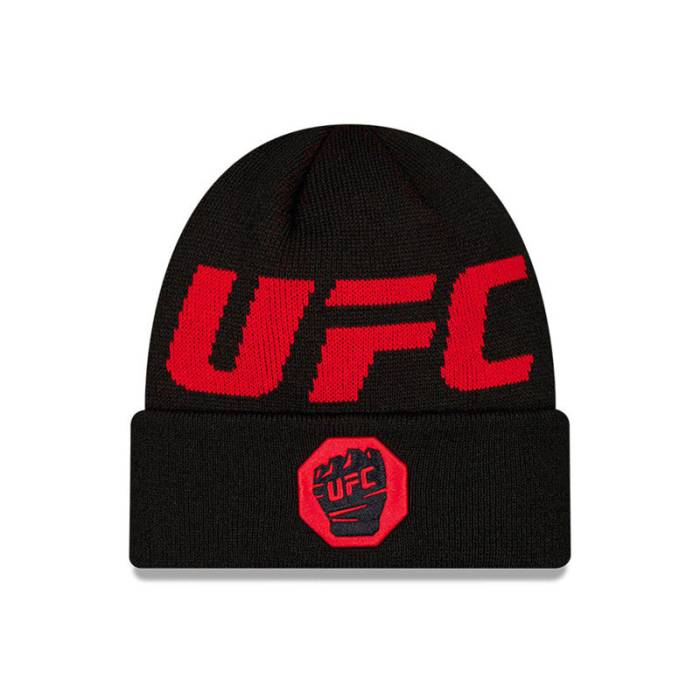 ニューエラ New Era 【 Ufc Beanie Black Red Unisex 】 キャップ 帽子 黒色 ブラック Red 赤・レッド ユニセックス