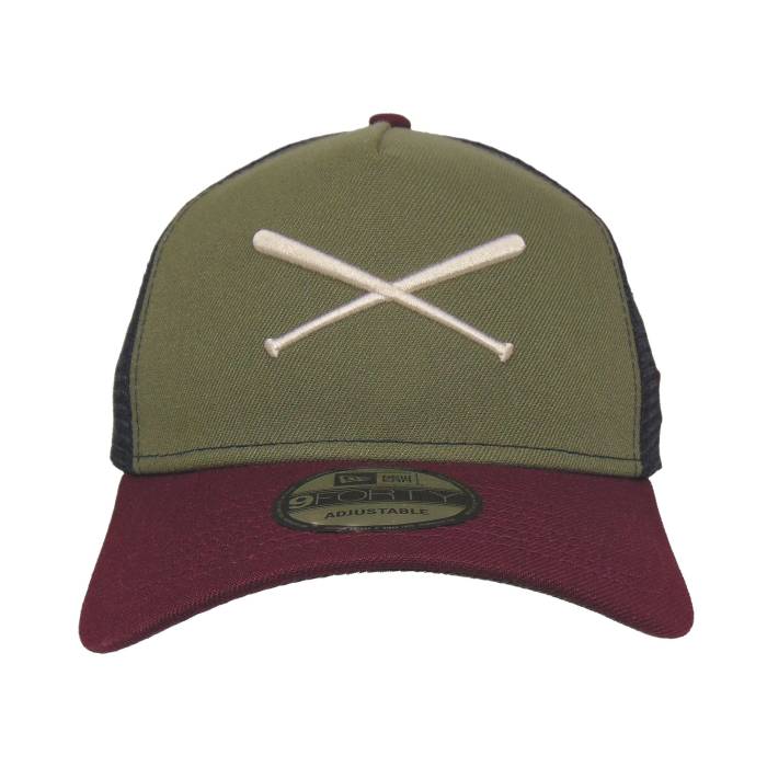 Justfitteds 【 Crossed Bats Logo New Era 9Forty Af Trucker Cap Onm Unisex 】 ロゴ トラッカー キャップ 帽子 ユニセックス