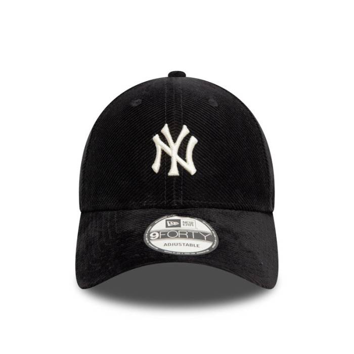ニューエラ New Era 【 New York Yankees 9Forty Cap Black Corduroy Unisex 】 ヤンキース キャップ 帽子 黒色 ブラック コーデュロイ ユニセックス|スニケス