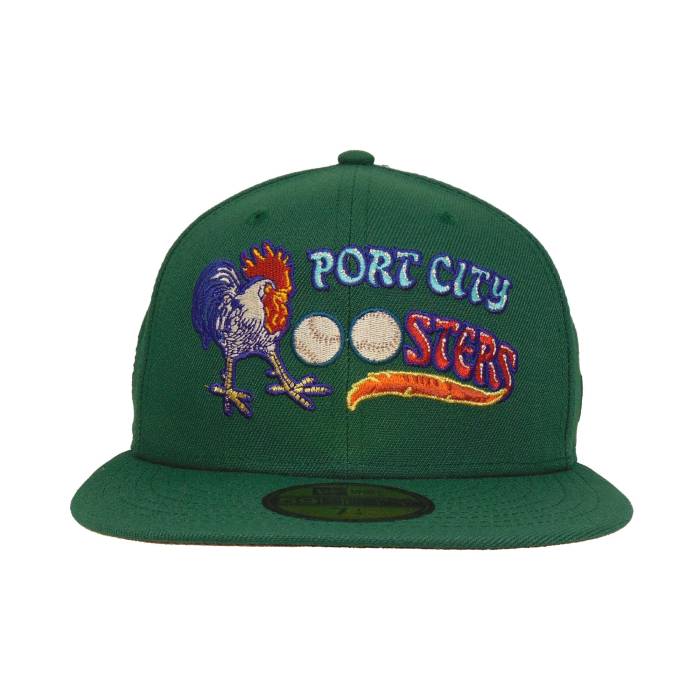 ニューエラ New Era 【 Port City Roosters Custom 59Fifty Cap Mtn Pine Green Unisex 】 シティ キャップ 帽子 green 緑・グリーン ユニセックス|スニケス