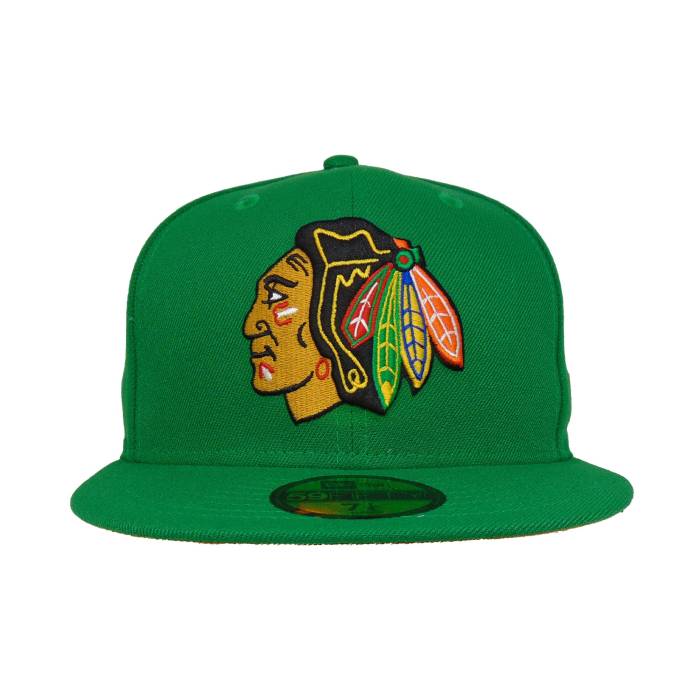 ニューエラ New Era 【 Chicago Blackhawks Custom 59Fifty Cap Kelly Green Unisex 】 シカゴ ブラックホークス キャップ 帽子 green 緑・グリーン ユニセックス|スニケス