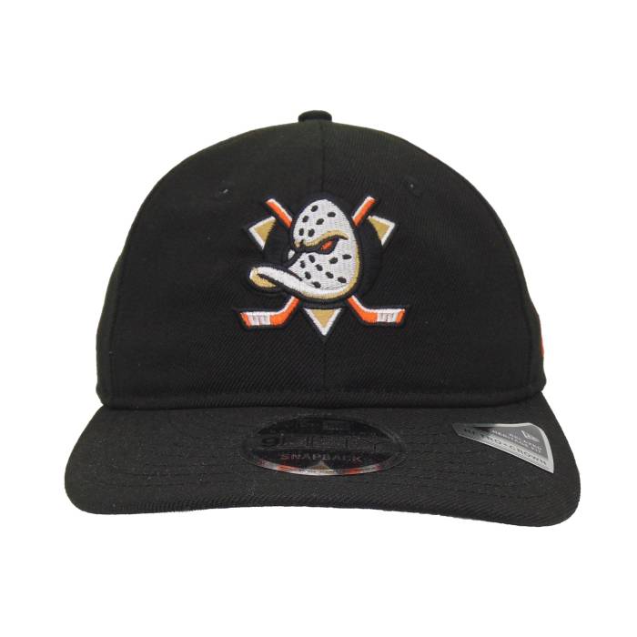 ニューエラ New Era 【 Anaheim Ducks Custom 9Fifty Retro Crown Cap Black Unisex 】 アナハイム ダックス レトロ キャップ 帽子 黒色 ブラック ユニセックス｜スニケス