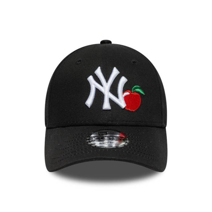 ニューエラ New Era 【 Kids New York Yankees 9Forty Strap Back Cap Black Apple Unisex 】 ヤンキース ストラップ キャップ 帽子 黒色 ブラック ユニセックス｜スニケス