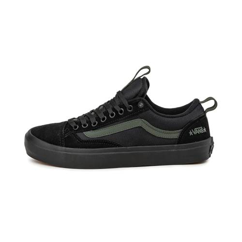 ヴァンズ バンズ 黒いこと 黒いこと 年寄りの学院 36+ \"ATIBA GREEN\"" スニーカー メンズ VANS OLD SKOOL JEFFERSON - BLACK DARK VN000D5RNLX1 /"