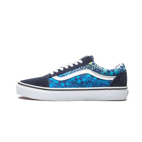 ヴァンズ バンズ 年寄りの学院 \"OFF BLUE\"" スニーカー メンズ VANS OLD SKOOL THE WALL LOGOS - VN0A4U3B2PA /"