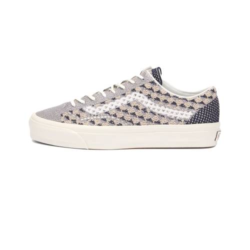 ヴァンズ バンズ 割り増し金 年寄りの学校 \"KNIT GREY\"" スニーカー メンズ VANS PREMIUM OLD SKOOL PACK - GEO CHECK FROST VN000EFK85T /"