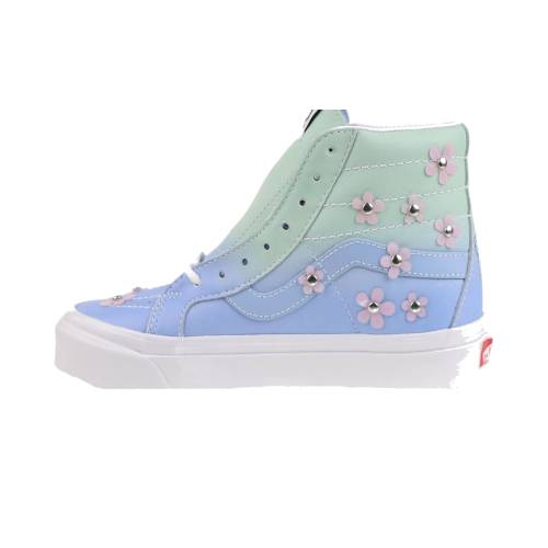 ヴァンズ バンズ 滑るご機嫌 海綿体シリング \"BLUEGREENWHITE\"" スニーカー メンズ VANS SK8-HI 38 DX SPONGEBOB SANDY LIANG \""BLUE-GREEN-WHITE\"" VN0A38GF9ZM /"