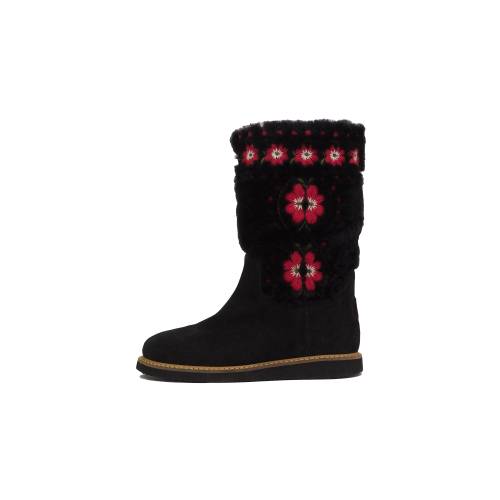 ヴァレンティノ ブーツ "BLACK" スニーカー メンズ VALENTINO EMBROIDERED FLOWERS BOOTS VLT XFTW 0006 /|スニケス