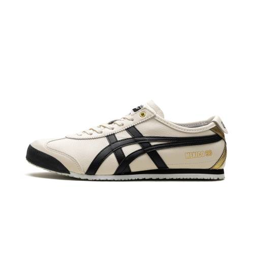 メキシコ 黒色 ブラック オニツカタイガー \"CREAM GOLD\" スニーカー メンズ ONITSUKA TIGER MEXICO 66 BLACK 1183B493 100 /