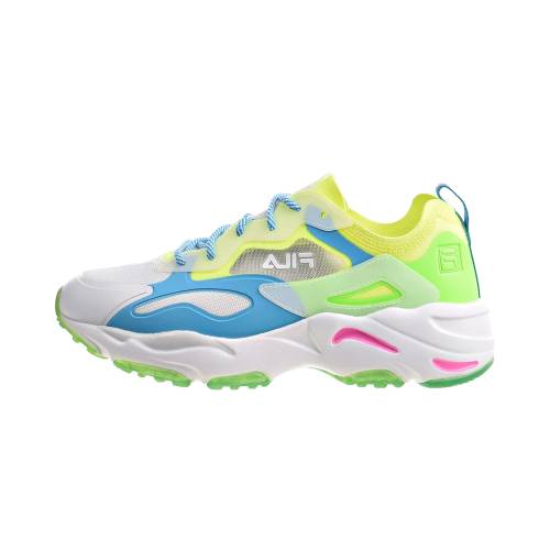 フィラ 点火装置 \"SAFETY ATOLL\"" スニーカー レディース FILA RAY TRACER LITE WMNS YELLOW-GREEN GECKO-BLUE 5RM01331 743 /"
