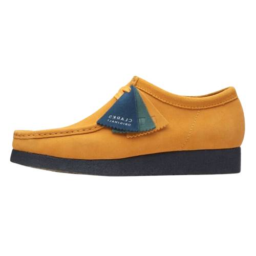クラークス \"YELLOW BLUE\"" スニーカー メンズ CLARKS WALLABEE / 26168858"