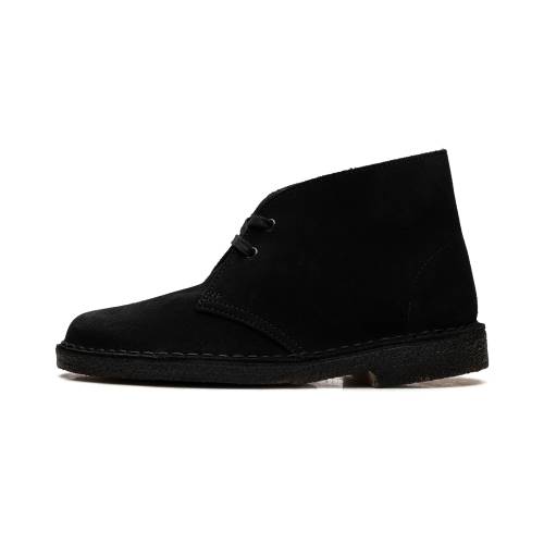 クラークス ブーツ 乾荒原ブーツ \"BLACK SUEDE\"" スニーカー レディース CLARKS DESERT BOOT WMNS 26155524 /"