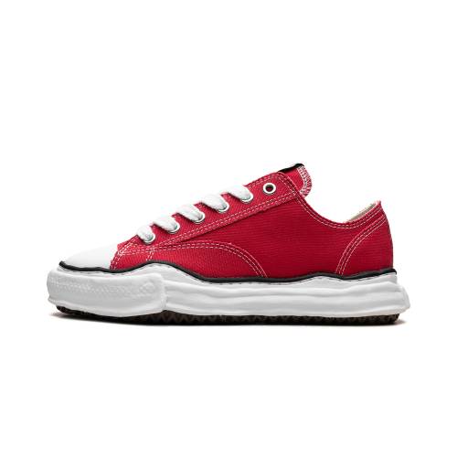 棲み家 ミハラヤスヒロ 赤 赤いこと \"RED\"" スニーカー メンズ MAISON MIHARA YASUHIRO PETERSON OG SOLE CANVAS LOW A01FW702 RED /"