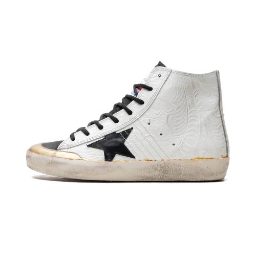 ゴールデングース スエード スウェード ナイロン レザー ゴールド "WHITE BLACK" スニーカー レディース GOLDEN GOOSE FRANCY PENSTAR FLOWERS PRINTED SUEDE UPPER AND LIST NYLON TOE LEATHER STAR GOLD /｜スニケス