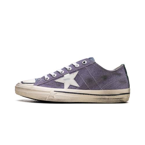 ゴールデングース レザー 白色 ホワイト "LILAC STAR" スニーカー レディース GOLDEN GOOSE V-STAR LAB LEATHER AND GLITTER WITH WHITE GWF00129 F006427 82780 /|スニケス