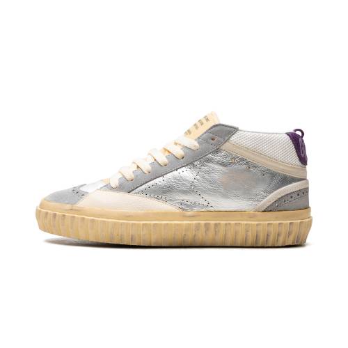 ゴールデングース ミッド ネット スエード スウェード スケート 銀色 シルバー "SILVER PURPLE" スニーカー メンズ GOLDEN GOOSE MID STAR LAMINATED AND NET UPPER SUEDE TOE SPUR SKATE SILVER SCONCE /|スニケス