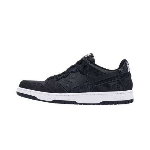 ベイプ \"BLACK DENIM\"" スニーカー メンズ BAPE SK8 STA 1J20191005 BLK /"