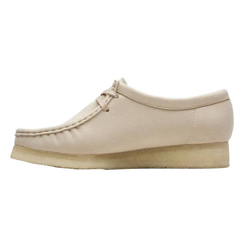 クラークス "OFF WHITE" スニーカー レディース CLARKS WALLABEE MOC TOE WMNS 26169433 /｜スニケス