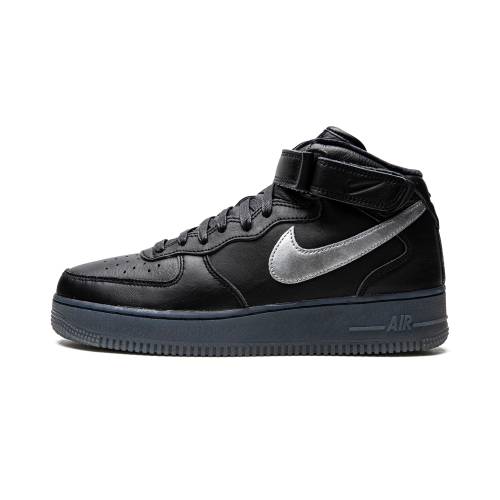 ナイキ ミッド エアフォース \"BLACK SILVER\" スニーカー メンズ NIKE AIR FORCE 1 MID / METALLIC DX3061 001