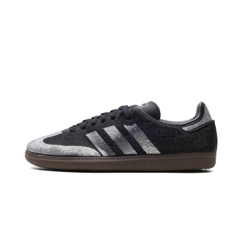 アディダス サンバ 黒いこと 黒いこと \"RHINESTONE SILVER\"" スニーカー レディース ADIDAS SAMBA OG WMNS BLACK IH9052 /"