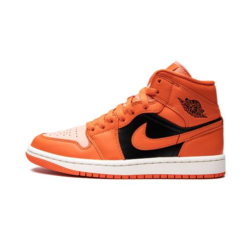 ナイキ ジョーダン ミッド \"ORANGE BLACK\"" スニーカー レディース JORDAN AIR 1 MID SE WMNS / DM3381 600"