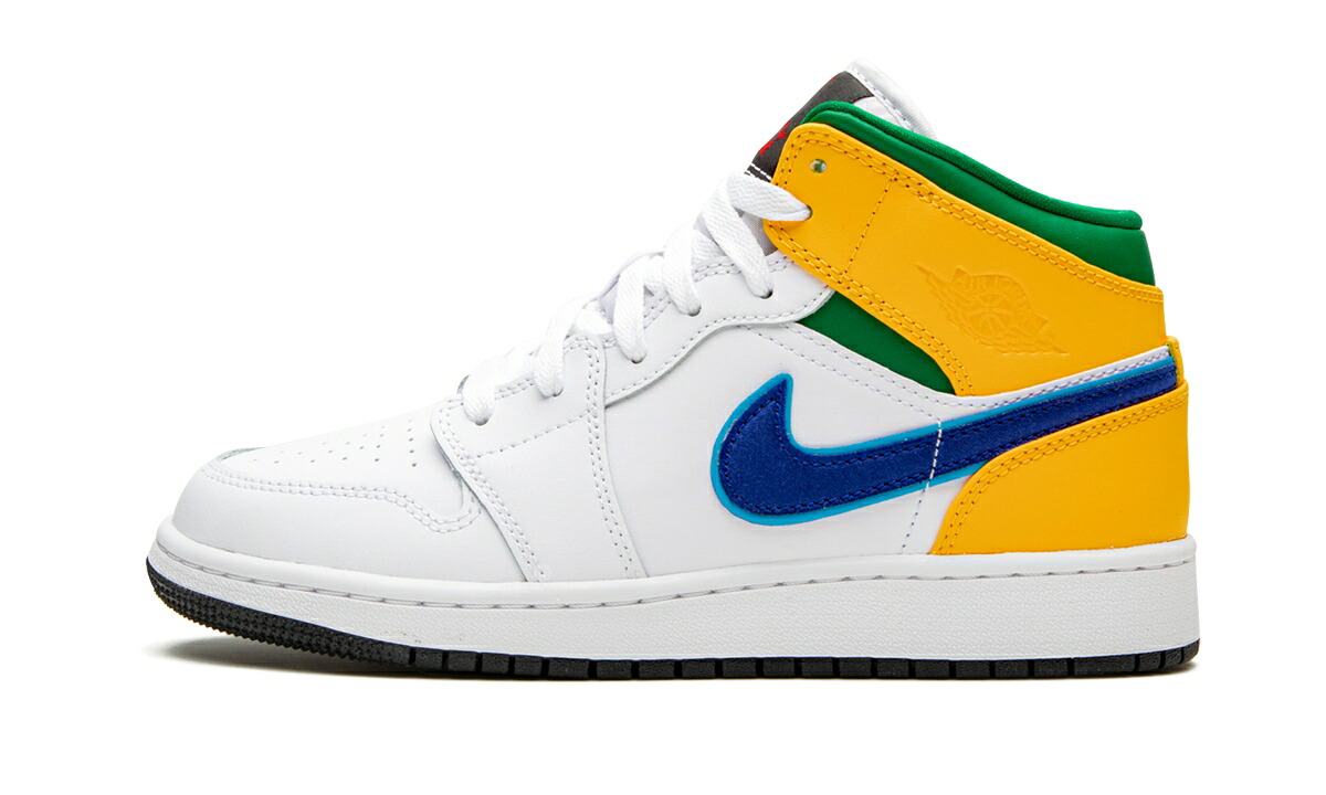 ナイキ ジョーダン ミッド エアジョーダン \"THREE PEAT\"" 御坊っちゃん キッズ JORDAN AIR 1 MID GS 554725 128 / もの言う花 マタニティ スニーカー"
