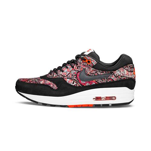 ナイキ マックス 黒いこと 黒いこと エア湖マックス \"LIBERTY PAISLEY\"" スニーカー レディース NIKE AIR MAX 1 LIB QS WMNS BLACK 540855 006 /"