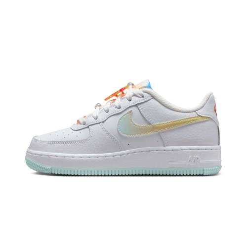 ナイキ 青味 青み 空軍 \"WHITE MULTICOLOR\"" 御坊っちゃん キッズ NIKE AIR FORCE 1 LOW LV8 GS GLACIER BLUE MULTI-COLOR\"" IB8890 191 / もの言う花 マタニティ スニーカー"