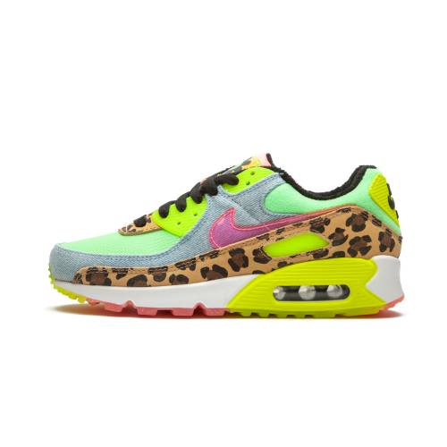 ナイキ マックス ヒョウ柄 レオパード エア湖マックス \"DENIM PRINT\"" スニーカー メンズ NIKE W AIR MAX 90 LX LEOPARD CW3499 300 /"