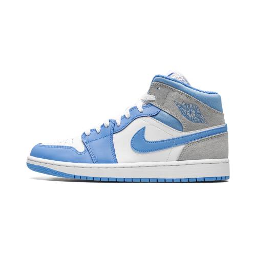 ナイキ ジョーダン ミッド 青味 青み エアジョーダン \"UNIVERSITY GREY\"" スニーカー メンズ JORDAN AIR 1 MID SE BLUE / DX9276 100"