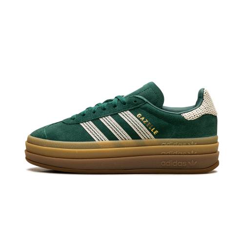 アディダス ガゼル 緑 緑であること 白いこと 白いこと \"COLLEGIATE GOLD\"" スニーカー レディース ADIDAS GAZELLE BOLD WMNS GREEN WHITE JS3358 /"