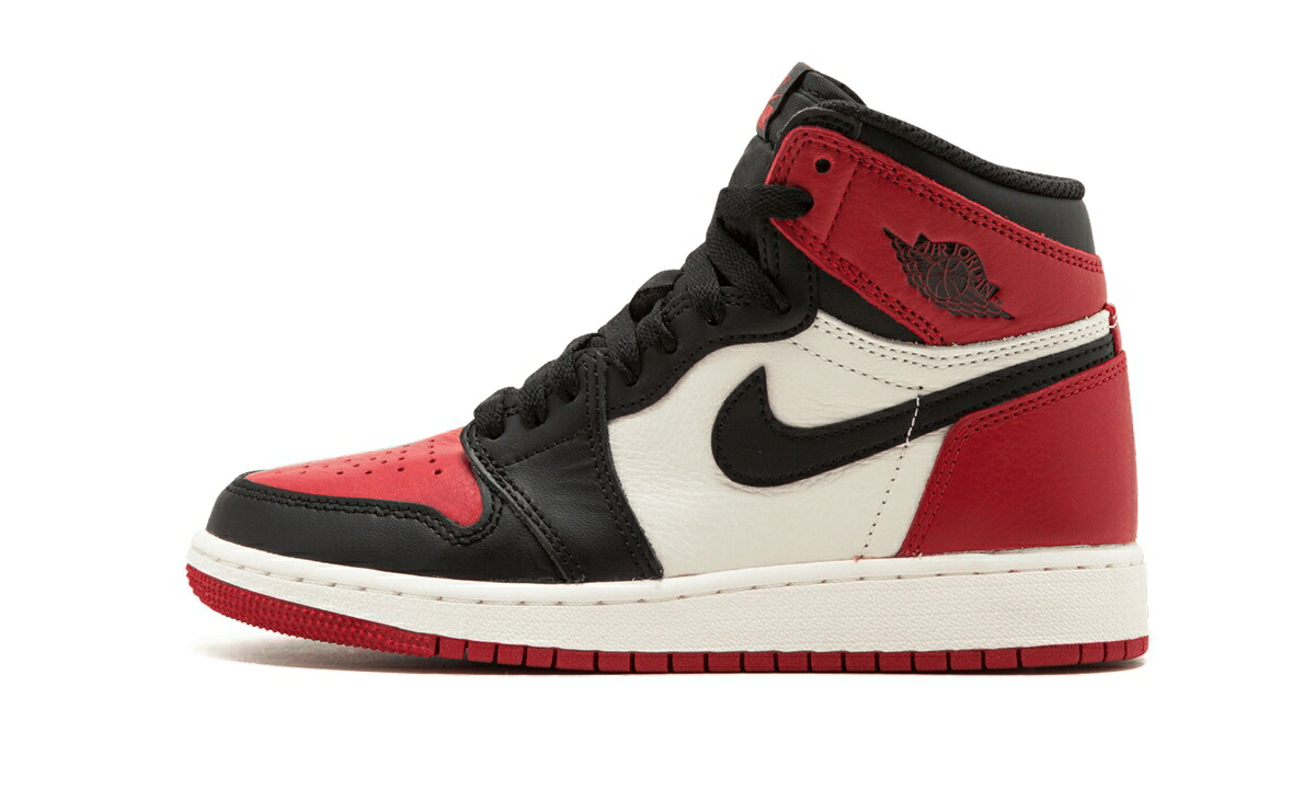 ナイキ ジョーダン 御機嫌 エアジョーダン \"BRED TOE\"" お坊っちゃん キッズ JORDAN AIR 1 RETRO HIGH OG GS 575441 610 / もの言う花 マタニティ スニーカー"