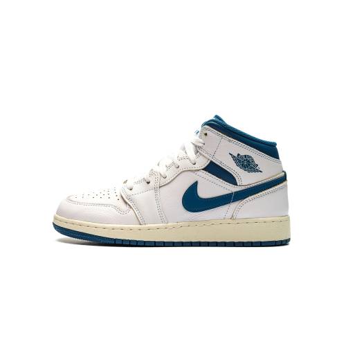 ナイキ ジョーダン ミッド エアジョーダン \"INDUSTRIAL BLUE\"" 御坊っちゃん キッズ JORDAN AIR 1 MID SE GS FN7432 141 / もの言う花 マタニティ スニーカー"