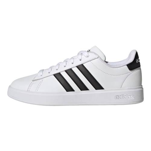 アディダス 地びた 厚地の外套 白いこと 白いこと 中核グループ \"CLOUD BLACK\"" スニーカー レディース ADIDAS GRAND COURT WMNS WHITE CORE GW9214 /"