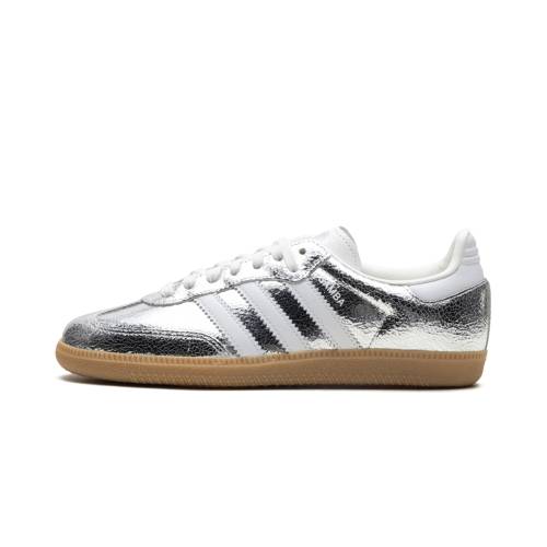 アディダス サンバ \"SILVER LEATHER\"" スニーカー レディース ADIDAS SAMBA OG WMNS METALLIC CRACKED JR0035 /"