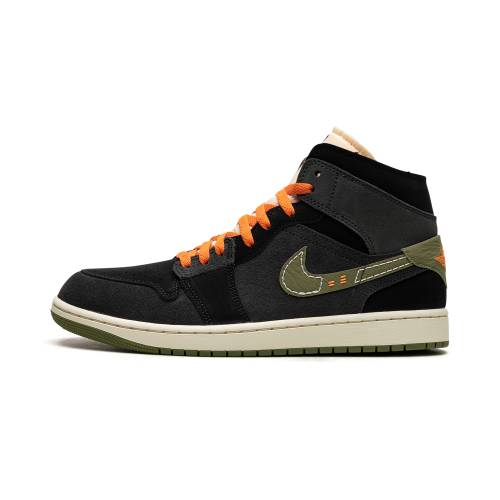 ナイキ ジョーダン ミッド エアジョーダン \"ANTHRACITE OLIVE\"" スニーカー メンズ JORDAN AIR 1 MID SE CRAFT LIGHT FD6817 003 /"
