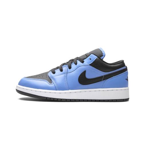 ナイキ ジョーダン 青味 青み エアジョーダン \"UNIVERSITY BLACK\"" 御坊っちゃん キッズ JORDAN AIR 1 LOW GS BLUE / もの言う花 マタニティ スニーカー"
