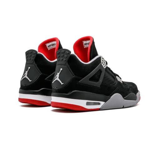 black and red jordan 4