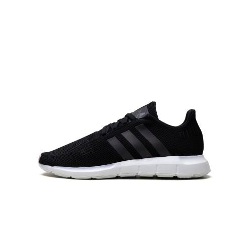 アディダス ラン 黒色 ブラック \"CORE WHITE\" ジュニア キッズ ADIDAS SWIFT RUN GS BLACK CG6909 / ベビー マタニティ スニーカー