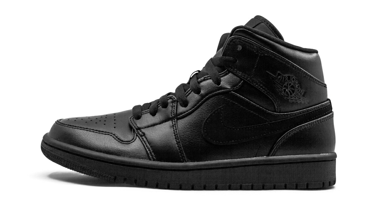 ナイキ ジョーダン ミッド エアジョーダン \"TRIPLE BLACK\"" スニーカー メンズ JORDAN AIR 1 MID 554724 090 /"