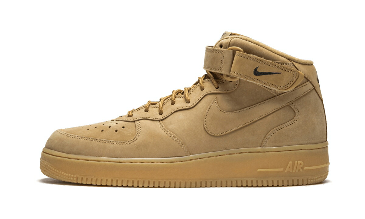 ナイキ ミッド エアフォース \"FLAX\" スニーカー メンズ NIKE AIR FORCE 1 MID 07 PRM QS 715889 200 /