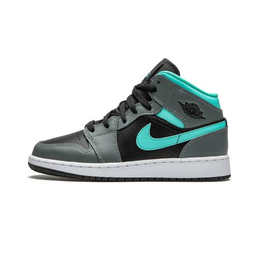 ナイキ ジョーダン ミッド エアジョーダン \"GREY AQUA\"" お坊っちゃん キッズ JORDAN AIR 1 MID GS / もの言う花 マタニティ スニーカー"
